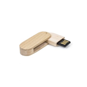 Pen Drive Bambu Giratório Personalizado