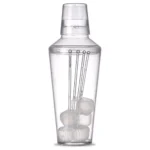 Coqueteleira Acrílica com Gelo Ecológico e Misturadores para brindes