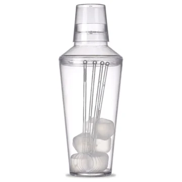 Coqueteleira Acrílica com Gelo Ecológico e Misturadores para brindes