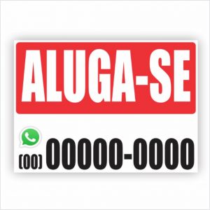 Placas para Imobiliárias de Aluga-se PERSONALIZADA